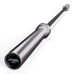 IRONWOD 7FT OLYMPIC BARBELL 20KG – BLACK AND CHROME