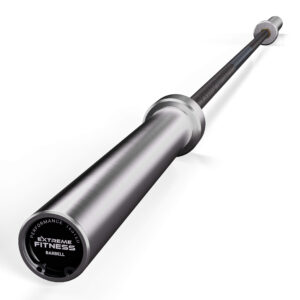 EXTREME FITNESS WOMENS OLYMPIC BARBELL 15KG – BLACK AND CHROME