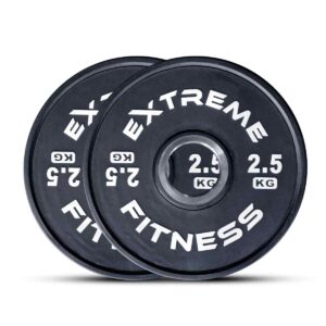 EXTREME FITNESS RUBBER BLACK FRACTIONAL PLATES