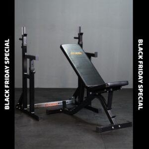 Extreme Fitness Adjustable Weight Bench & Squat Rack Combo