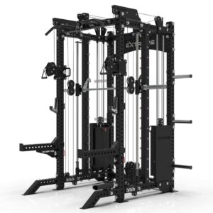 EXTREME FITNESS EX-4000 POWER RACK WITH SMITH BAR AND 120KG DUAL WEIGHT STACKS