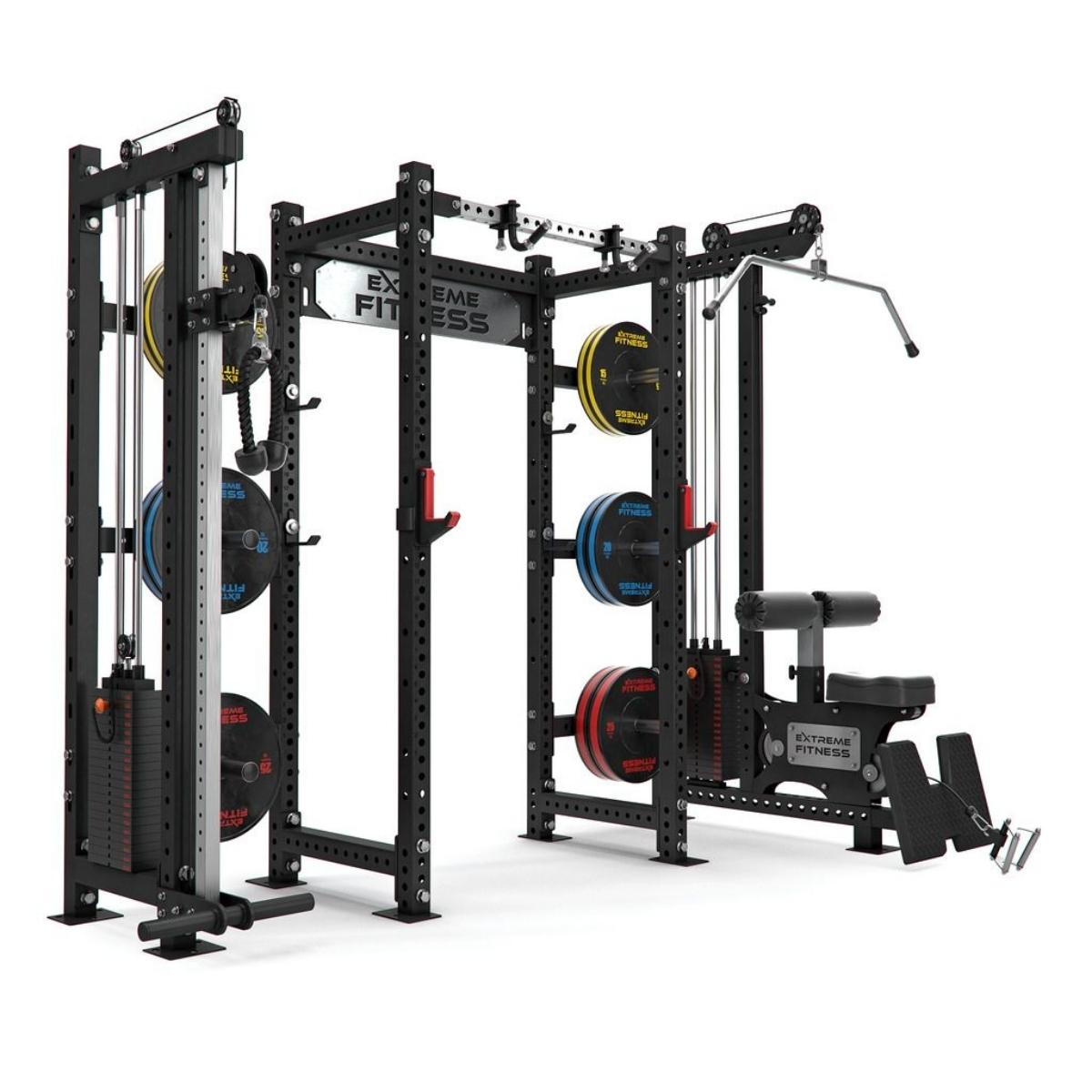 UNIVERSAL POWER RACK WITH LAT PULLDOWN AND CABLE PULLEY - Extreme Fitness