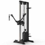 Extreme Fitness Single Cable Tower – Adjustable Free Arm Pulley | Weight Stack or Plate-Loaded Option