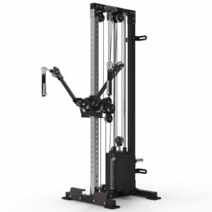 Extreme Fitness Single Cable Tower – Adjustable Free Arm Pulley | Weight Stack or Plate-Loaded Option