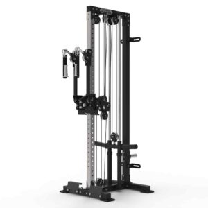 Extreme Fitness Single Cable Tower – Adjustable Free Arm Pulley | Weight Stack or Plate-Loaded Option