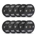 EXTREME FITNESS BLACK RUBBER BUMPER PLATES