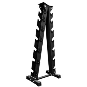 EXTREME FITNESS 7 PAIR HEX DUMBBELL SET AND STORAGE RACK