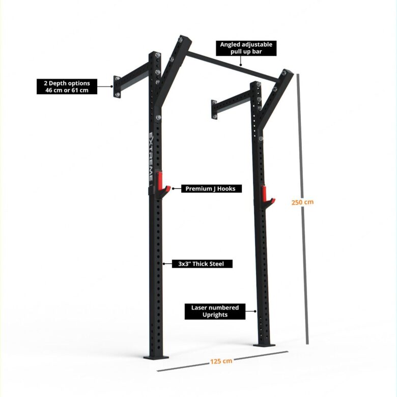 EXTREME FITNESS EX-SWR-100 SLIM WALL MOUNTED RACK - Extreme Fitness