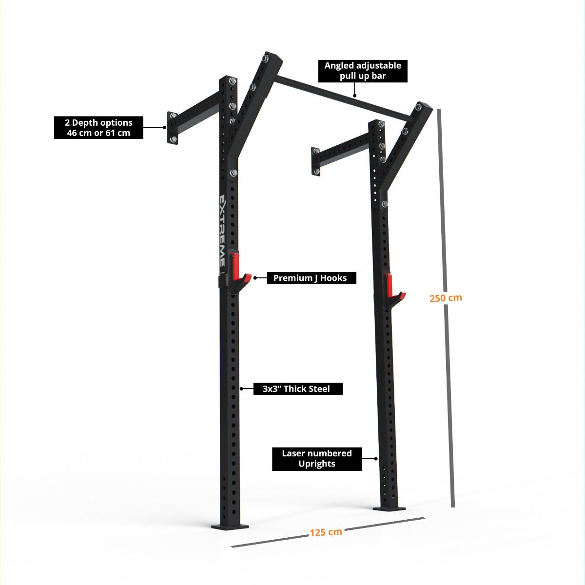 EXTREME FITNESS EXSWR100 SLIM WALL MOUNTED RACK Extreme Fitness