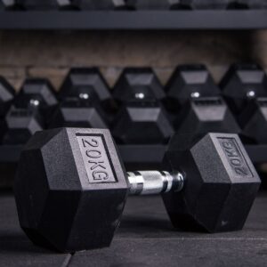EXTREME FITNESS HEX RUBBER DUMBBELLS