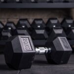 hex rubber dumbbells