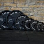 black Olympic cast iron weight plates
