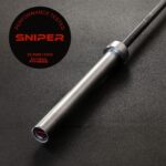 7ft black and chrome bar - sniper 20kg