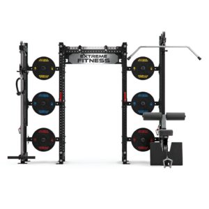 UNIVERSAL POWER RACK WITH LAT PULLDOWN AND CABLE PULLEY