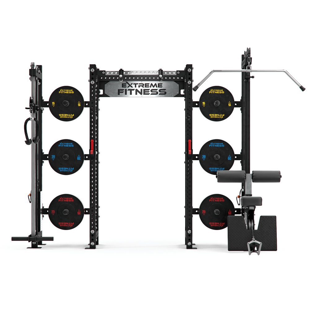UNIVERSAL POWER RACK WITH LAT PULLDOWN AND CABLE PULLEY Extreme Fitness